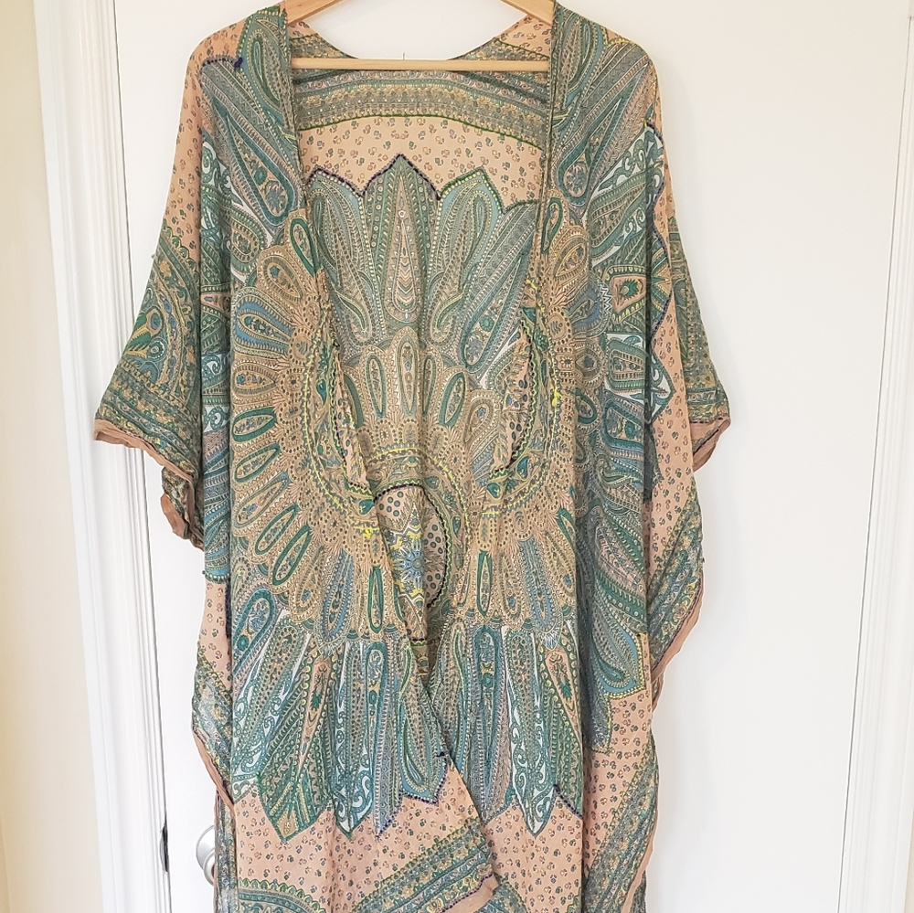 Boho shawl cardigan